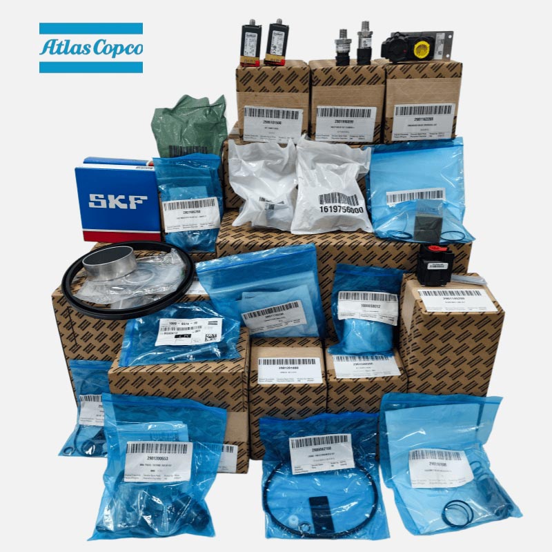 Atlas Copco Air Compressor Spare Parts Original Oil Filter Air Filter Pressure Sensor Solenoid Valve Filter Valve ຊຸດບໍລິການ
