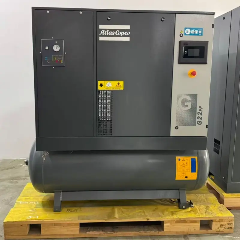 Atlas Copco G22FF 22kW 30HP Oil Injected Rotary Screw Air Compressor ສໍາລັບການຜະລິດອຸດສາຫະກໍາ
