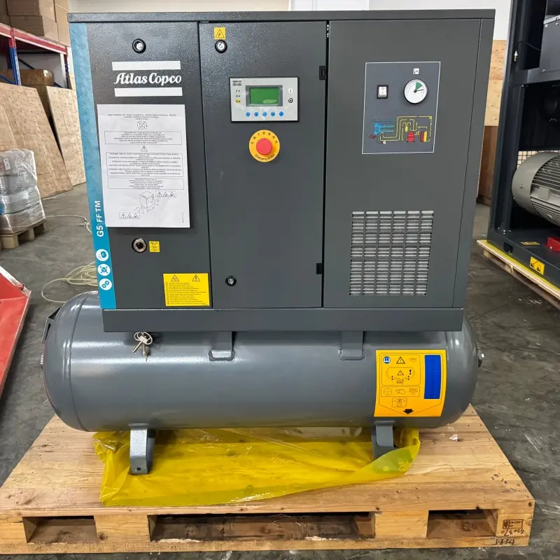 Atlas Copco G5 FF Oil Injected Screw Compressor 5.5 kW 7.5 HP Integrated Dryer ຂອງແທ້