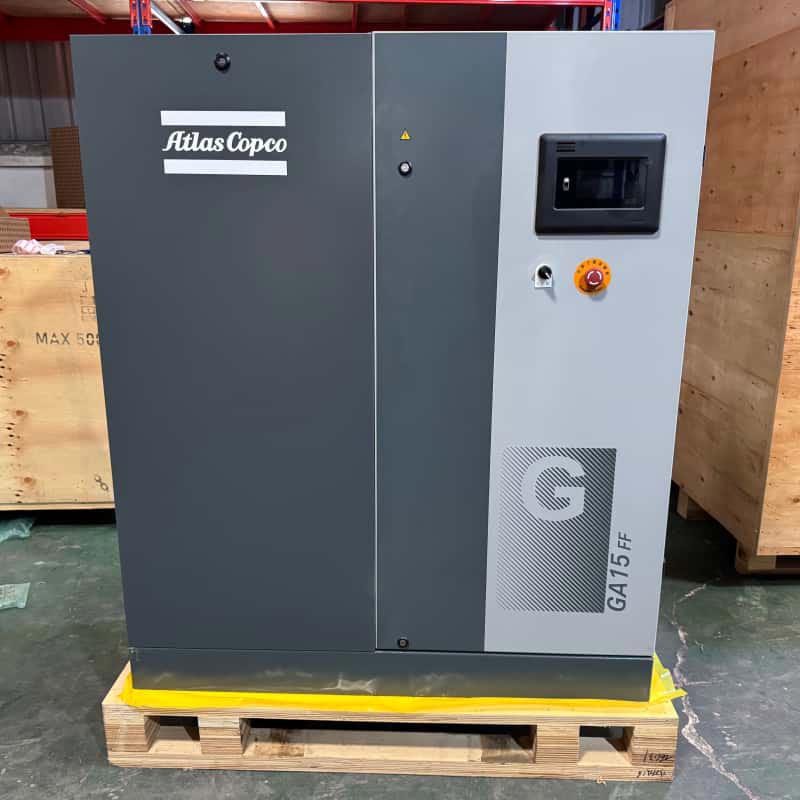 Atlas Copco GA15 FF 15kW Oil Injected Rotary Screw Air Compressor Integrated Dryer 7.5 13Bar
