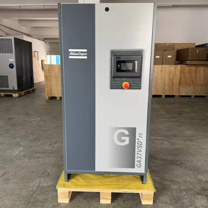 Atlas Copco GA37 VSD+ FF 37kW 50HP ເຄື່ອງອັດອາກາດ Screw ທີ່ມີນ້ໍາມັນສີດສໍາລັບອຸດສາຫະກໍາ