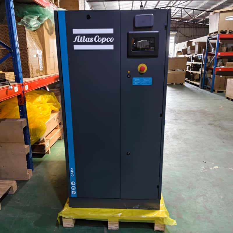 Atlas Copco Stationary Rotary Screw Air Compressors GA45+ Lubricated AC Power 380V / 400V 45KW