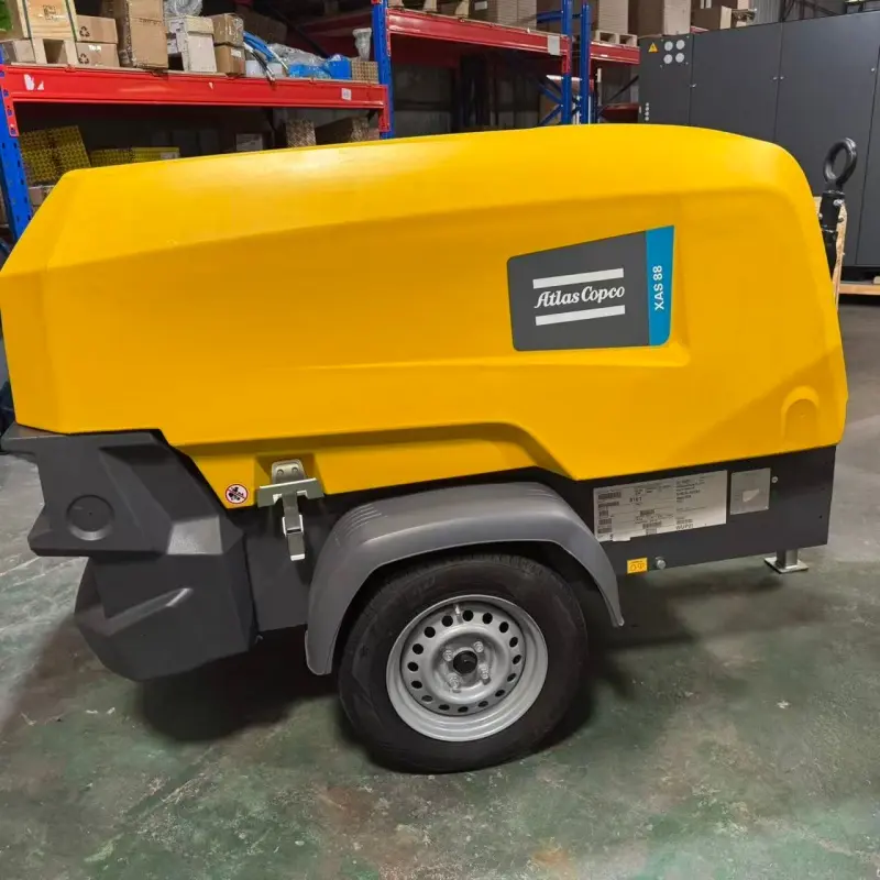 Atlas Copco XAS 88 KD Portable Diesel Air Compressor onstruction Mining ຂອງແທ້